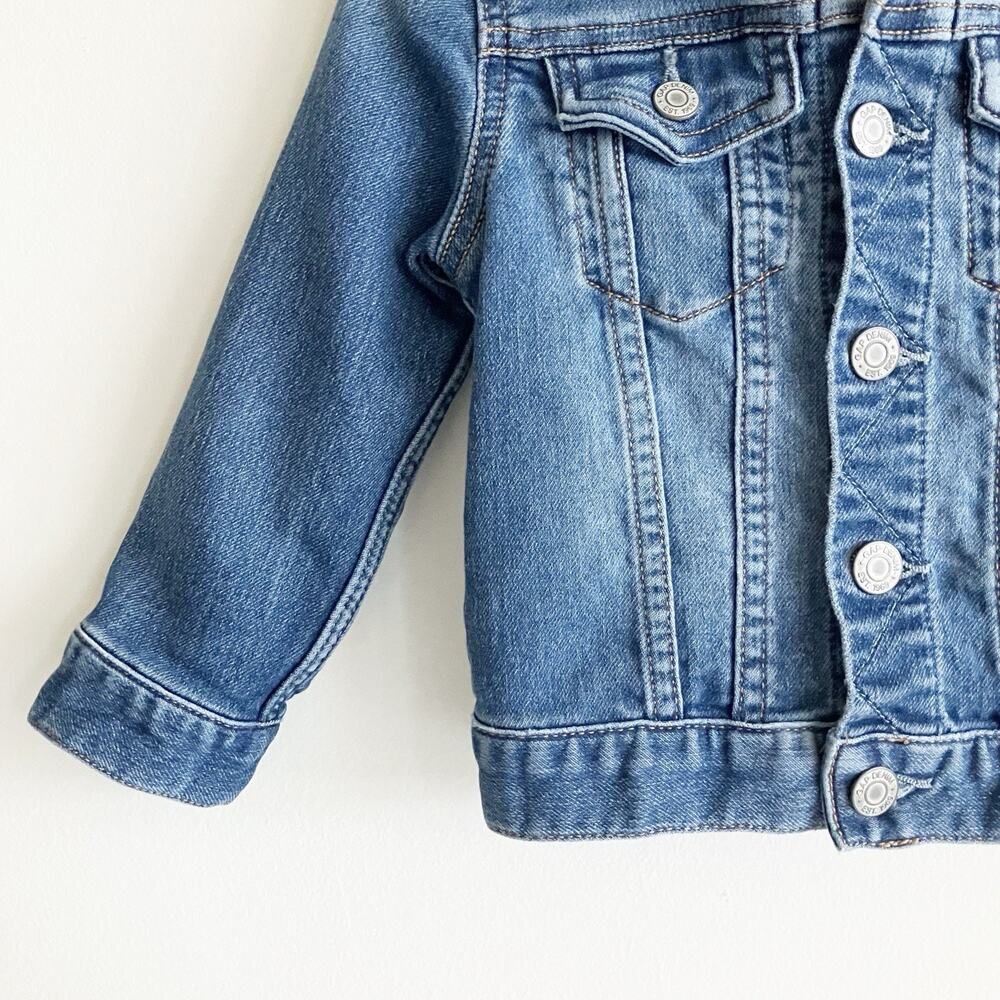 Gap for Good 2 2T Denim Jacket Blue Jean Medium Wash Unisex Gender Neutral - Picture 5 of 6